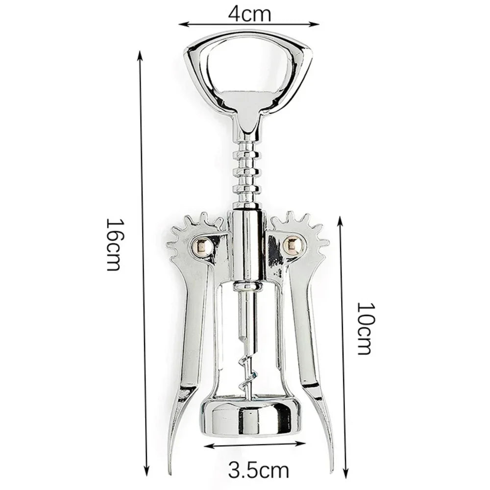 Portable Stainless Steel Red Wine Opener Wing Type Metal Sommeliers Corkscrew Bottle Openers Corkscrews Wine Cork Remover Oasis Select