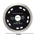 JUSTINLAU 105/115/125mm Diamond Blade CONTINUOUS RIM for Thin Cutting Wet Cutting Porcelain Ceramic Tiles Saw Blade Cutting Disc Oasis Select 105