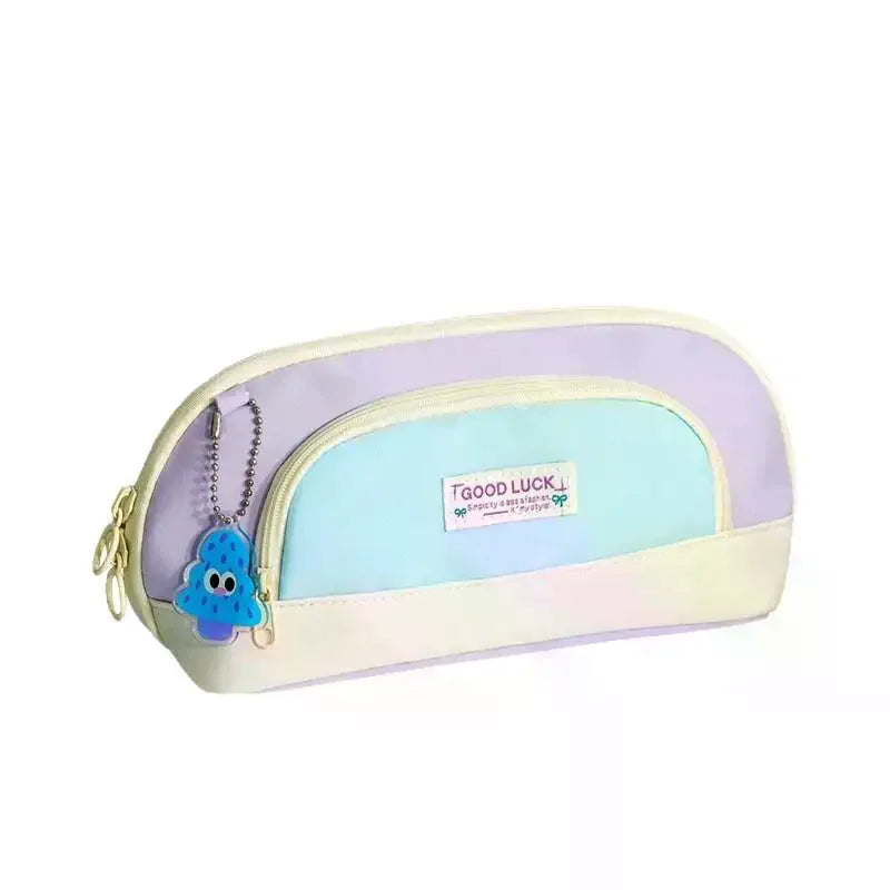 New Dopaamine Magnetic Button Pencil Case Large Capacity Opening Design Stationery Bag For Middle And Primary School Students Oasis Select