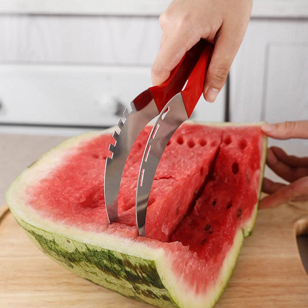 Stainless Steel Watermelon Slicer Cutter with Non-Slip Handle Fruit Slicer Cutter Oasis Select