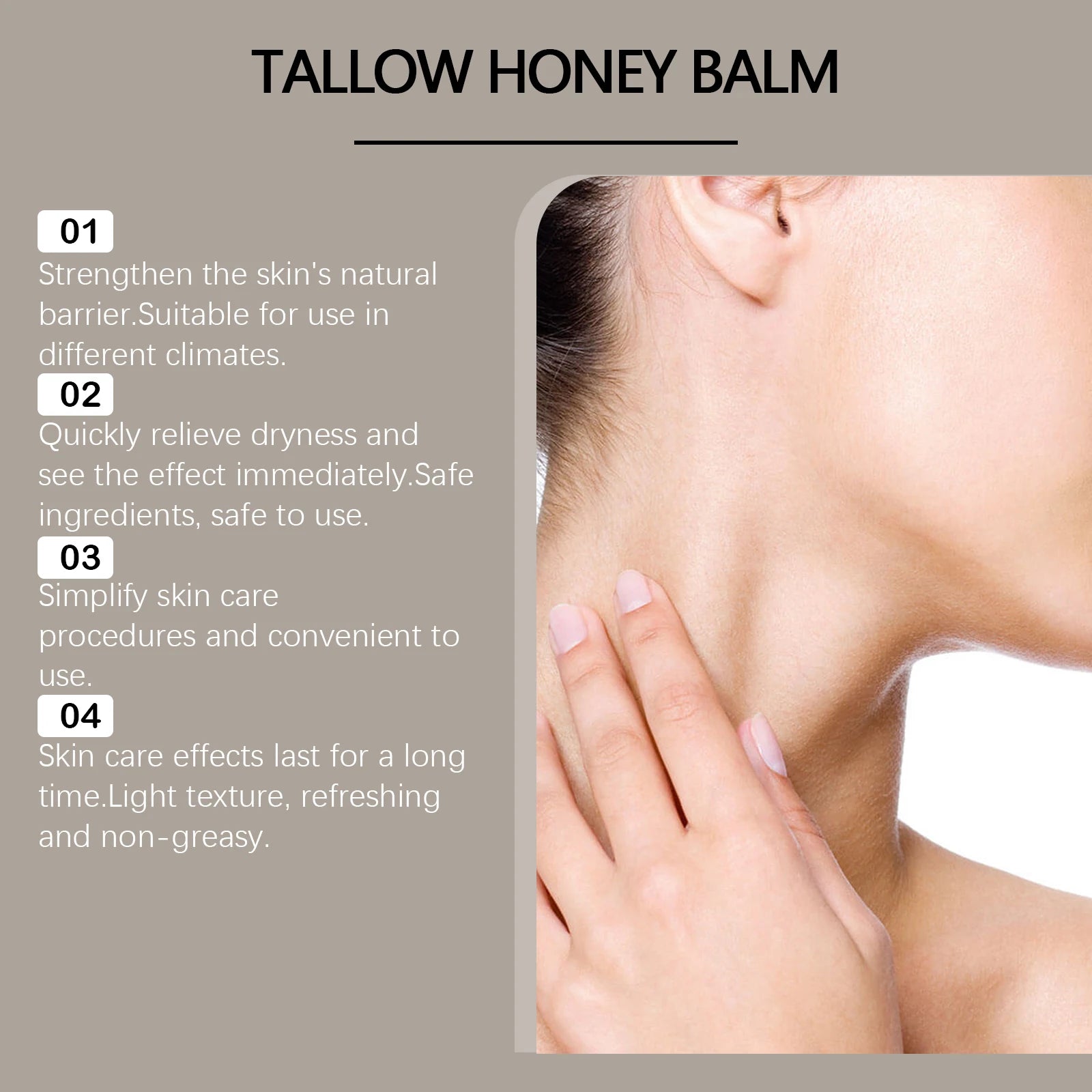 WOODSLEEP Tallow & Honey Balm – Deep Moisturizing Skin Balm Moisturizing Body Balm Oasis Select