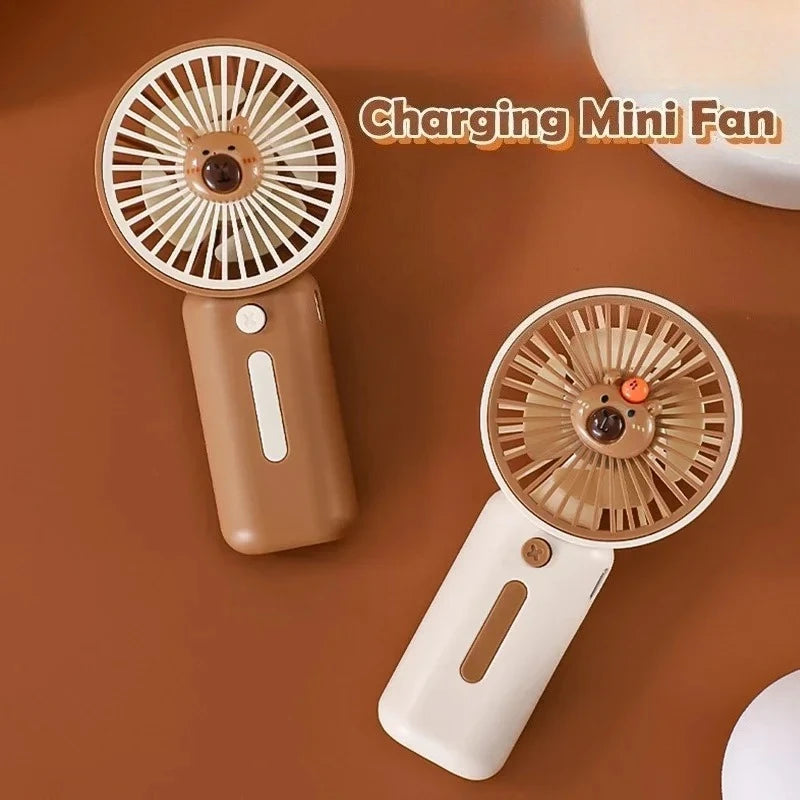 Fan USB Rechargeable Foldable Stand Mini Cooler Portable Wind Device For Outdoor Travel Desk Daily Summer Cooling Accessory Gift Oasis Select