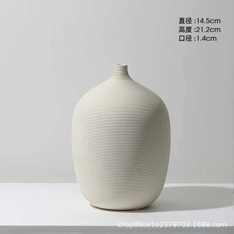 Ceramic Vase Decoration Advanced Sense Flower Arrangement Ins Wind Wine Cabinet Home Decoration Oasis Select Q