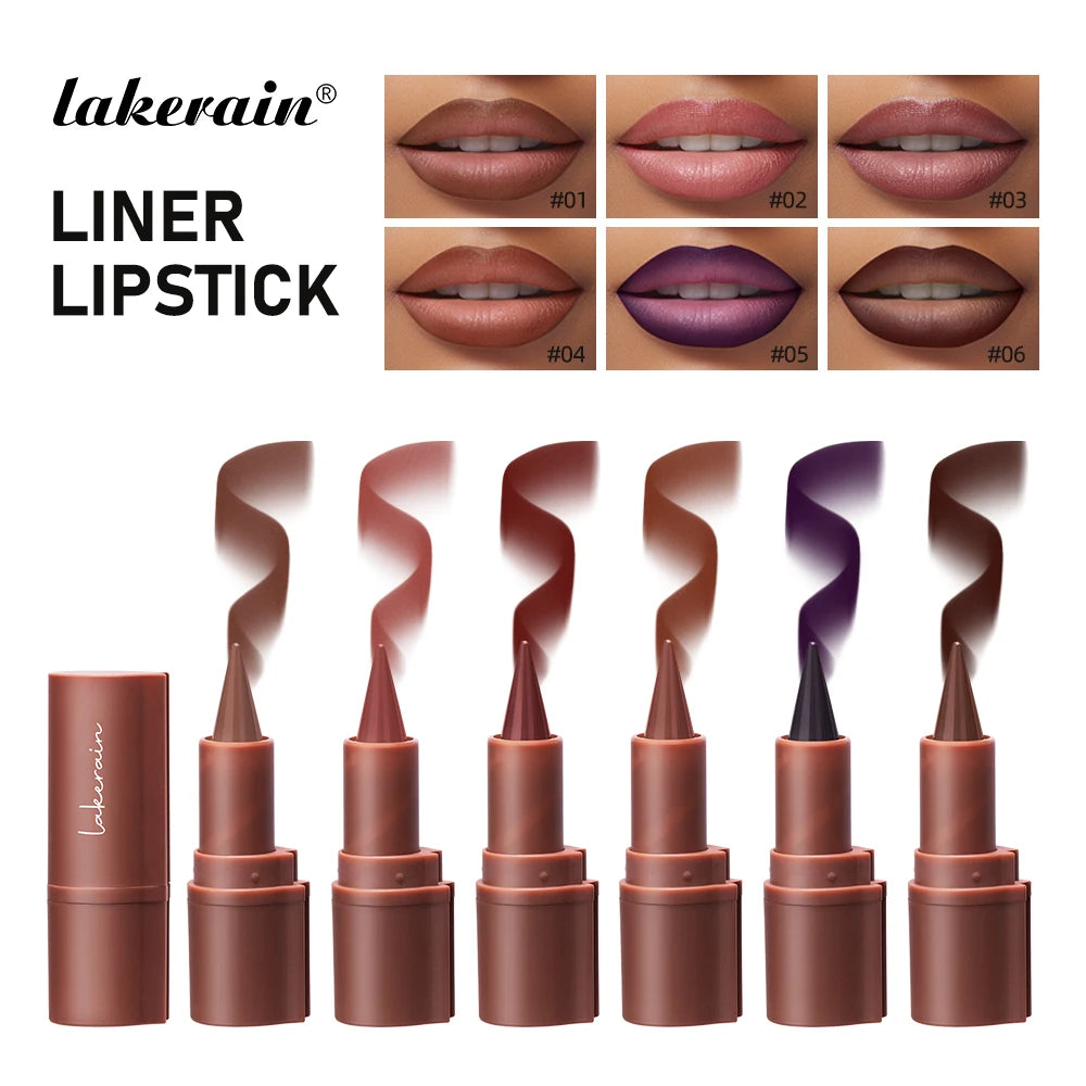 Matte Liner Lipstick Pen Gradient Lip Liner Red Brown Lipsticks Pencil Lasting Waterproof Lip Stick Sexy Women Lip Cosmetics Oasis Select