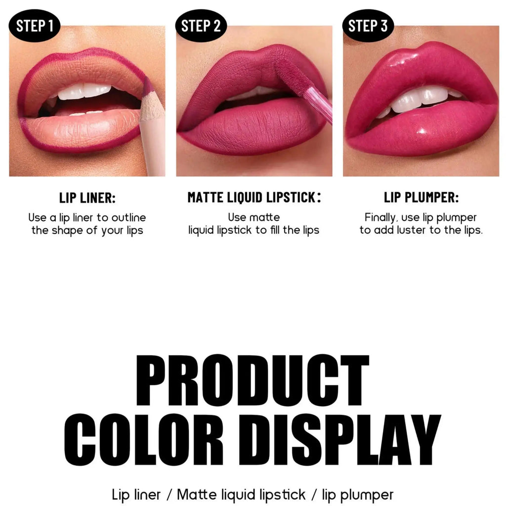 Matte Liquid Lipstick 6Pcs Set Waterproof Long Lasting Lip Plumper Hydrated Non Fade Makeup Gift Collection Oasis Select