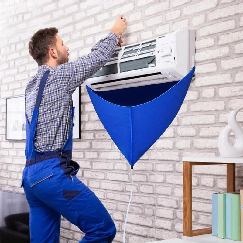 100cm Thickened Cleaner Air Coditioning Cleaning Cover Bag PVC with Water Pipe Home 1-1.5P Split Hanging Air Conditioner Tools Oasis Select