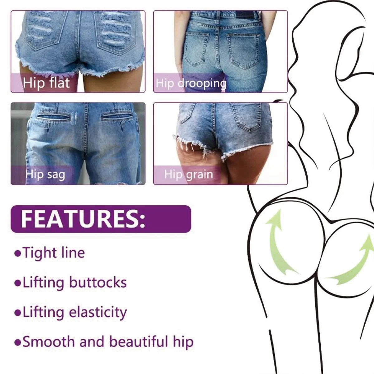 Hip Lift Up Buttock Enhancement Oil Essence Essential Oils Cream Ass Lifting Up Sexy Lady Hip Lift Up Butt Buttock Enhance Oasis Select