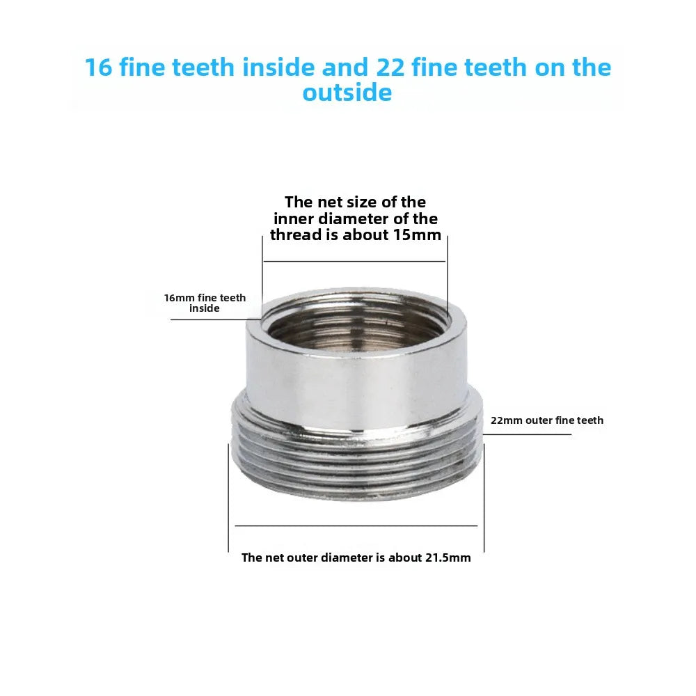 Faucet Adapter 22 Turn 16 18 20 22 24 26 28 30 32mm Internal and External Fine Tooth Faucet Conversion Thread Accessories Oasis Select A