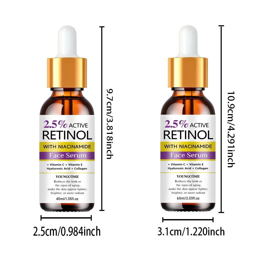 Retinal Face Serum With Niacinamide Vitamin C/E,Hyaluronic Acid & Collgen Softens skin, Brightering & Radiance Boost Oasis Select