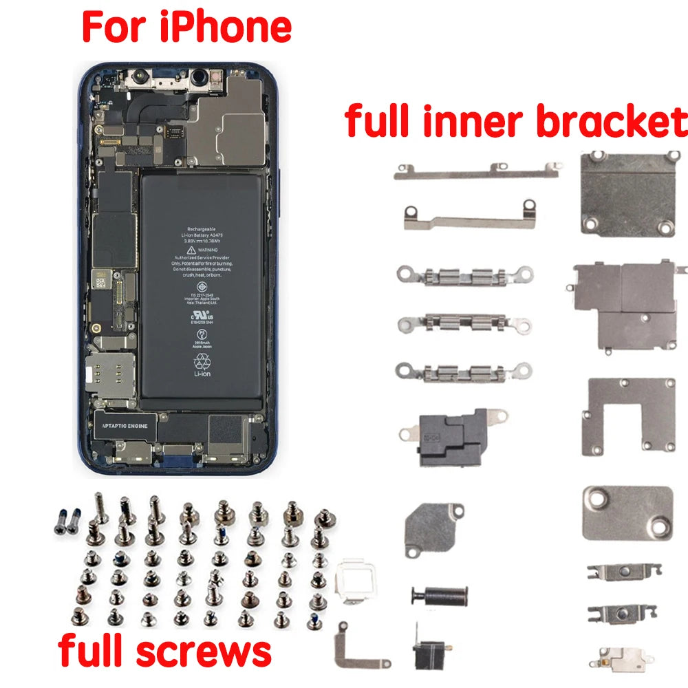 iPhone 6–11 Pro Max Internal Metal Bracket & Screw Set