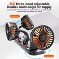 Car Fan 360° Adjustable 3 Head Air Fan Automotive Electric Fan USB/12V/24V Fan 2 Speeds Car Silent Fan For Home Desk Office&Car Oasis Select 24V smoke lighter