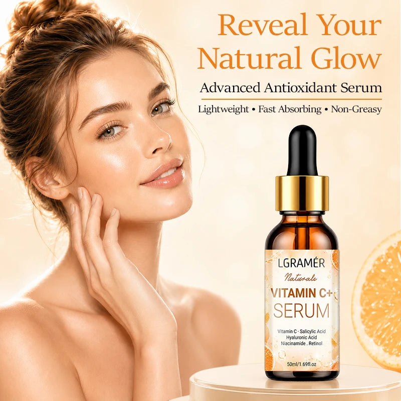 Vitamin C & Retinol Facial Serum | Hyaluronic Acid Brightening
