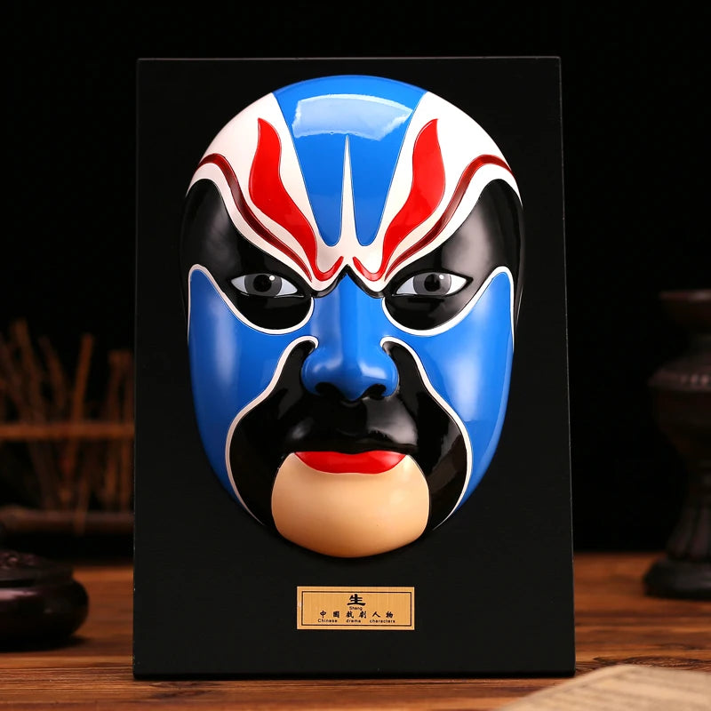Large Peking Opera facial mask five road God of wealth hanging wall decoration Oasis Select 16