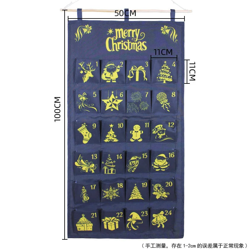 Christmas Storage Hanging Bags Wall-mounted Storage Hanging Bags for Storage Behind The Door in The Living Room and Bedroom Oasis Select black background