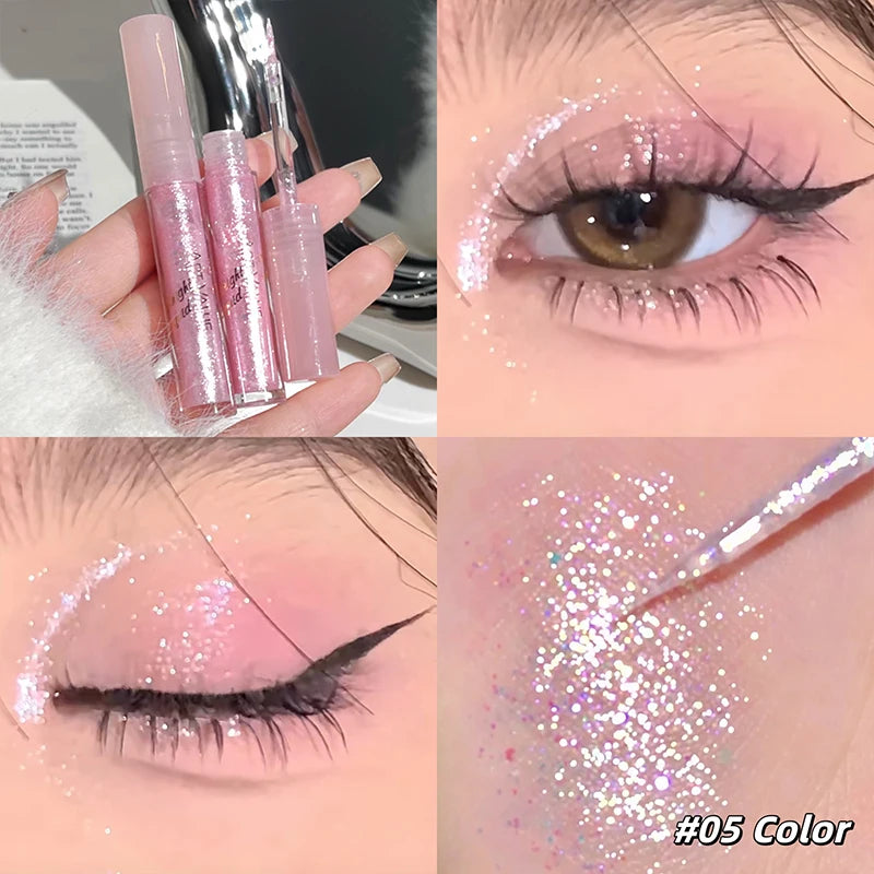 ART VALUE 5-Pc Liquid Glitter Eyeshadow Set – Shimmer & Pearl