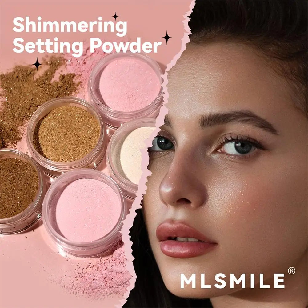 Pearl Matte Loose Powder 6g - Long Lasting Oil Control Setting Powder Shimmer Body Highlighter Face Contour Makeup Oasis Select