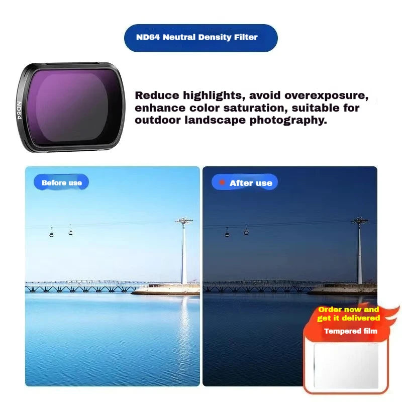 DJI Osmo Pocket 3/4 Magnetic CPL Black Mist ND Filter Set