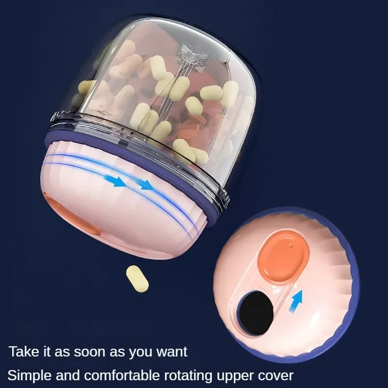 Pill Box Organizer Portable Pill Case for Travel Vitamin Fish Oils Holder Container Medicine Storage Box Oasis Select