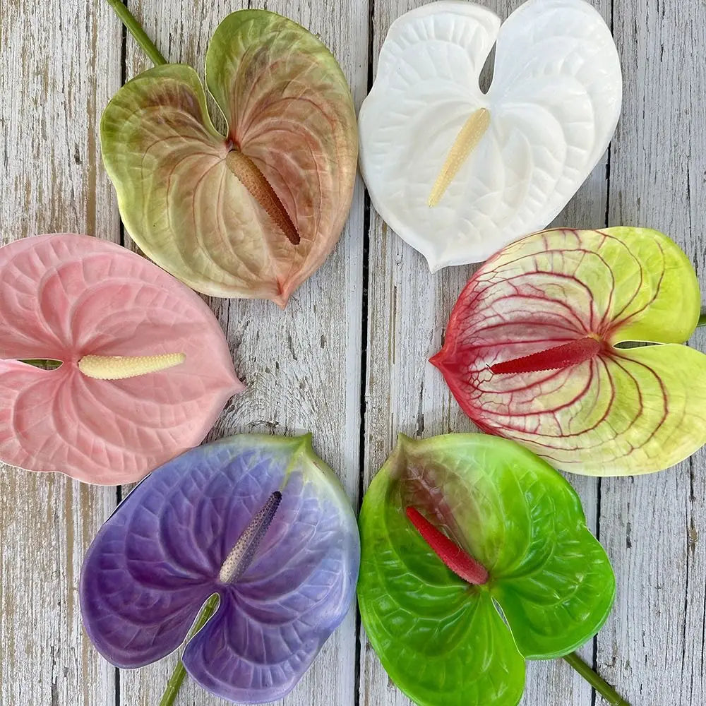 Artificial Anthurium 60cm Soft Rubber Faux Flower | Real Touch