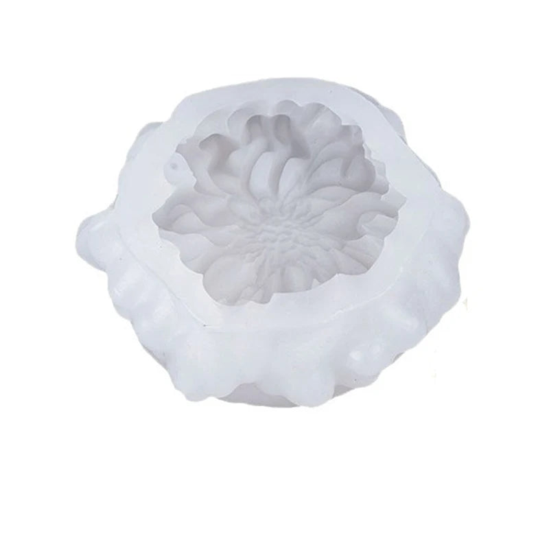 Simulation Ferrand Floral Scented Candle Silicone Mold Handmade Soap Plaster Candle Fondant Baking Mold Oasis Select