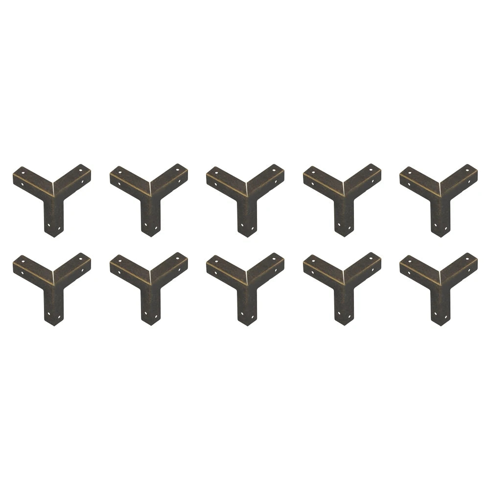 10PCS Storage Case Box Corners Brackets Jewelry Box Side Corner Protectors Furniture Corner Protector With Screw Hardware Oasis Select Bronze