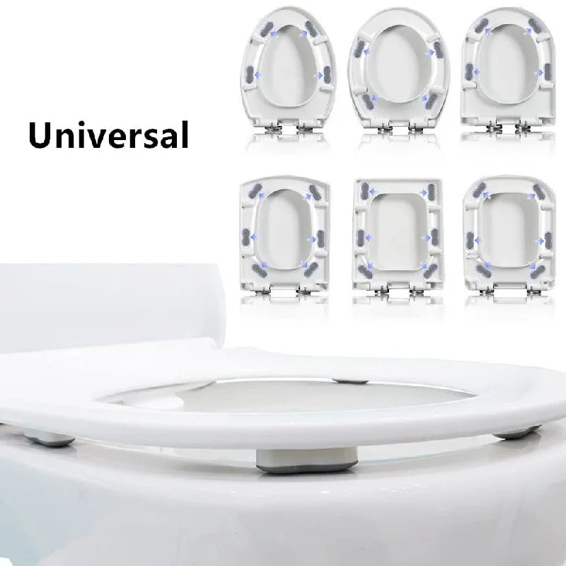 4PCS Universal Toilet Seat Protector Pads Non-Slip Strong Adhesive Cushioned for Bidet Elderly Pregnancy Bathroom Safety Oasis Select