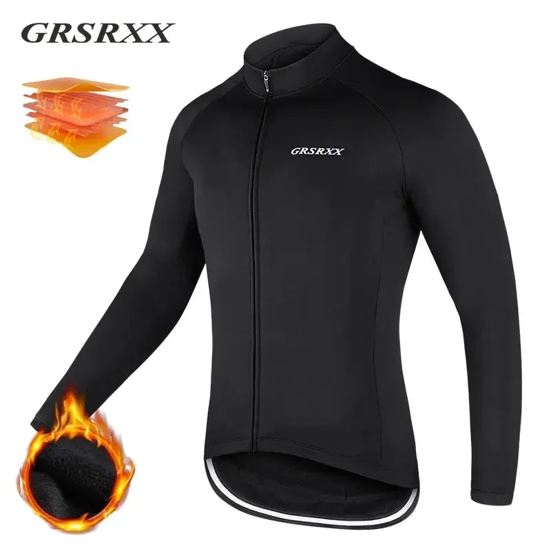 GRSRXX Winter Warm Cycling Jacket Mountain Bike Jacket Cycling Jersey Long Sleeve Cycling Jersey Ciclismo Jacket Unisex Oasis Select