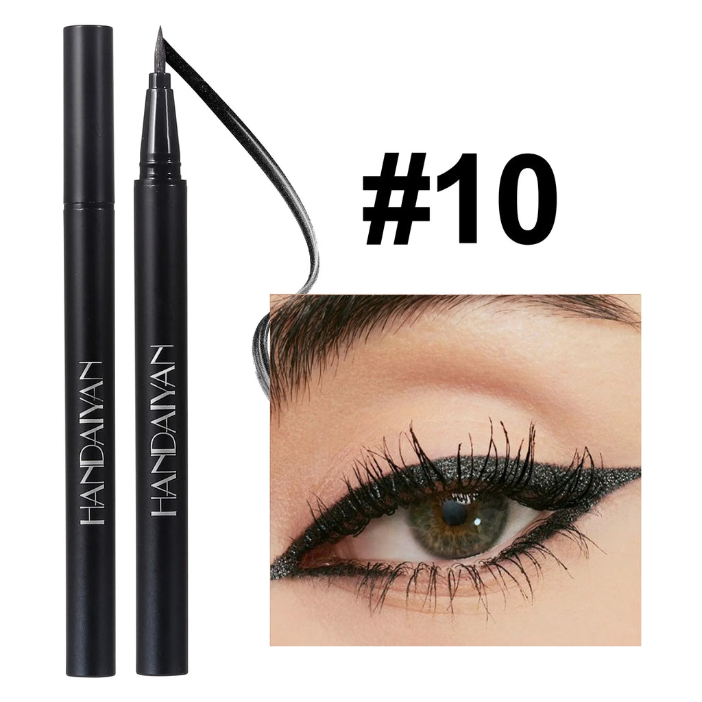 Handaiyan Metallic Glitter Liquid Eyeliner – Waterproof, 10 Colors Liquid Eyeliner Oasis Select 10 Full Size
