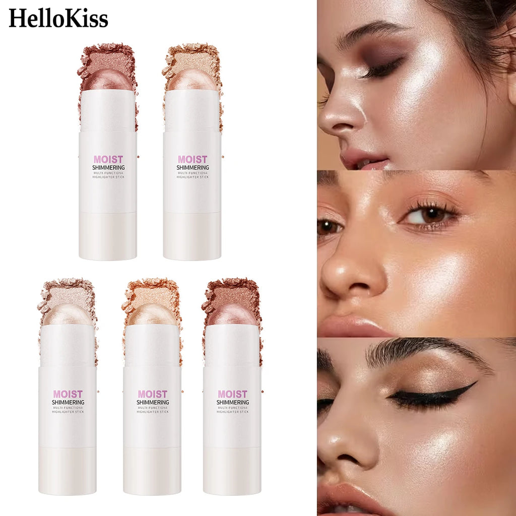 Hello Kiss 5-Color 3D Highlighter Contour Bronzer Shimmer Stick