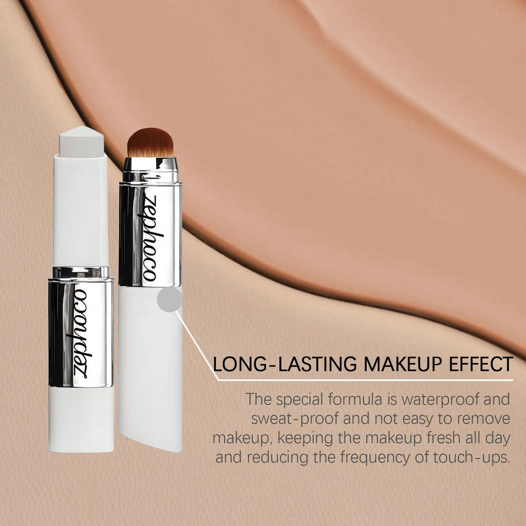 2-in-1 Color-Changing Foundation Stick & Concealer | Matte Foundation Concealer Stick Oasis Select