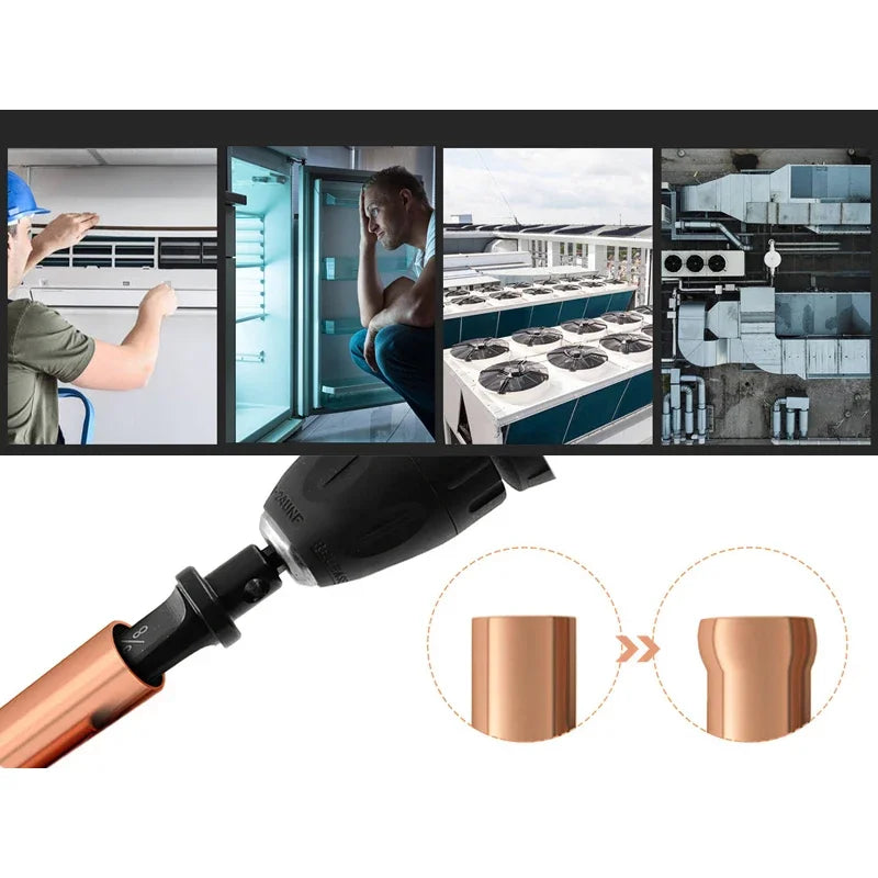 5/6/11PCS Tube Pipe Expander Copper Tube Hex Shank Pipe Expander for Air Conditione Swaging Pipe Flaring Takeover Repair Tool Oasis Select
