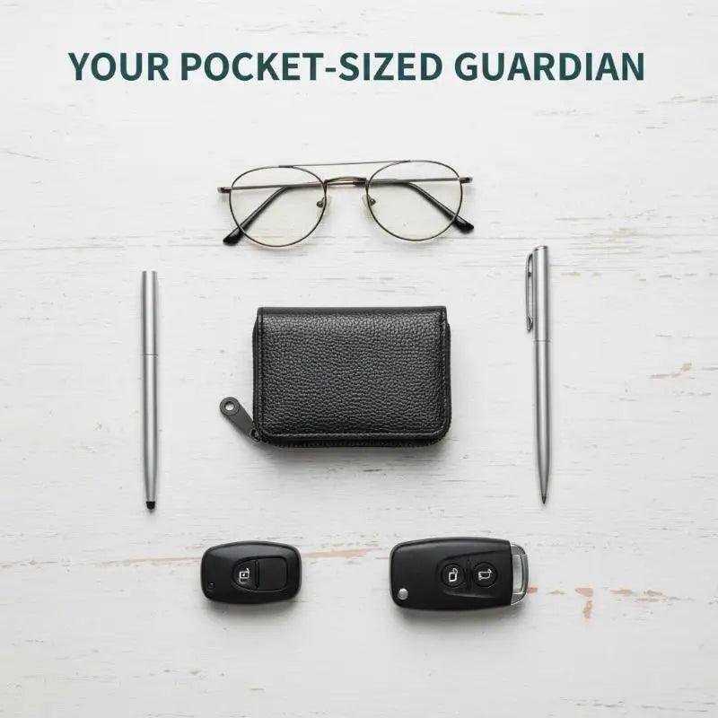 PU Leather Zipper Card Wallet – Multi-Slot Coin Purse Unisex