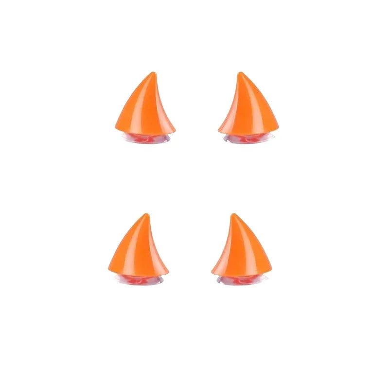 Motorcycle Helmet Cute Corner Rubber Horn Decoration Motocross Full Face Off Road Helmet Decoration Moto Car Accessories Oasis Select Orange-2set