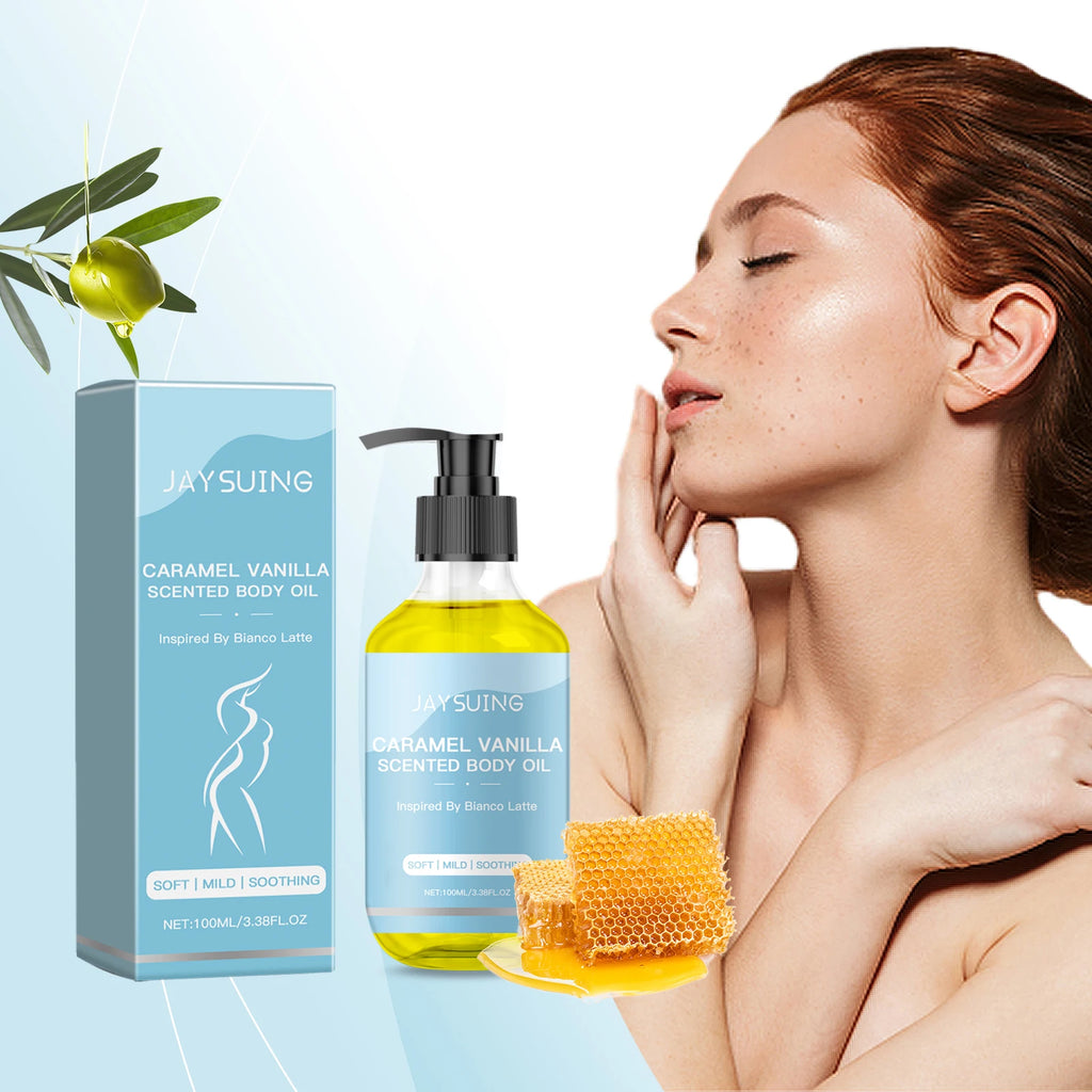 Jaysuing Caramel Vanilla Body Oil – Moisturize & Firm Skin Body Care Oil Oasis Select