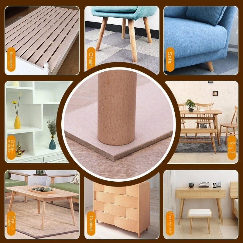 18-128pcs Chair Table Leg Felt Pads Floor Scratch Protector Self Adhesive Mute Non-slip Feet Mat for Furniture DIY Accessories Oasis Select