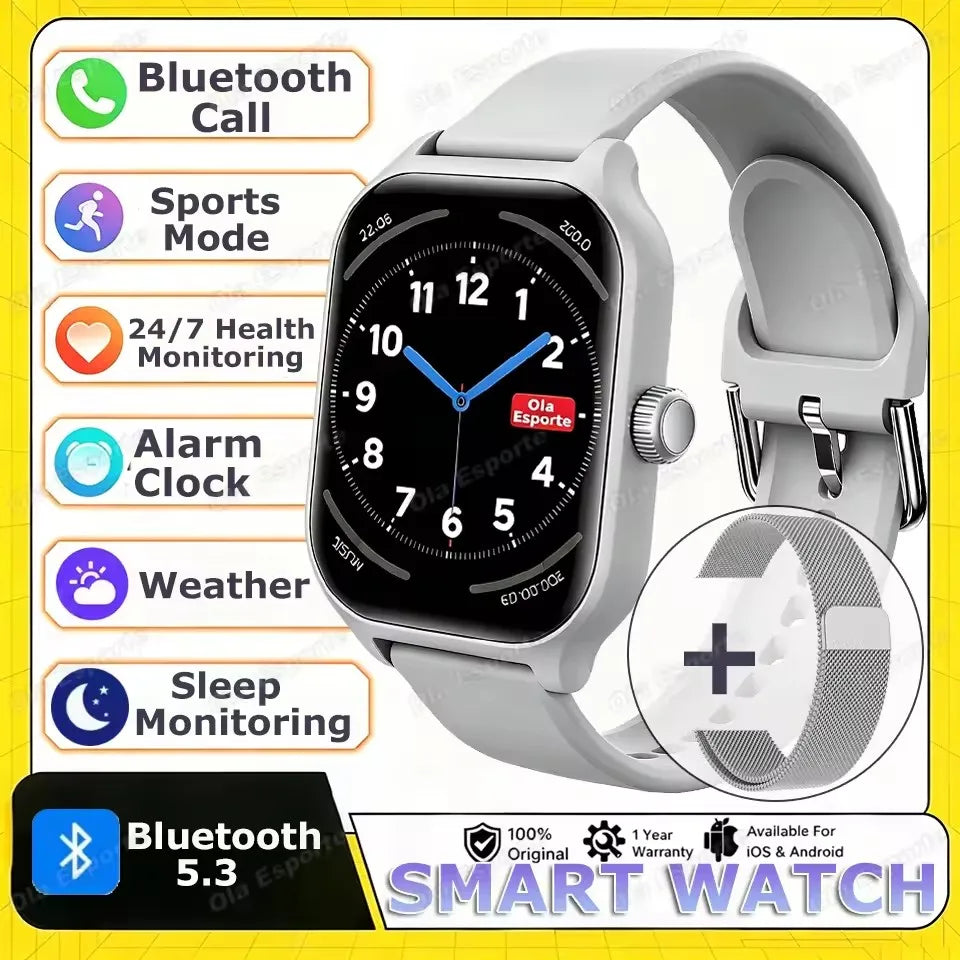 Ola Esporte 2.01" Smart Watch – Bluetooth Calls & Fitness Tracker Smart Watch Oasis Select Wh20Milan 1