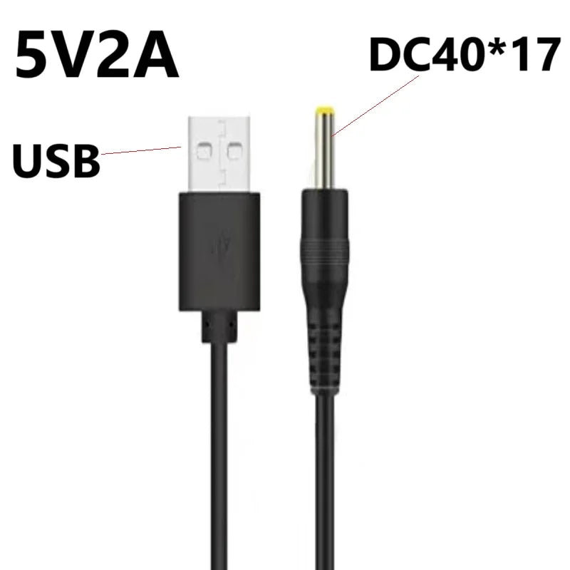 1m 5V 2A USB to DC Power Cable Cord 3.5x1.35mm 5.5x2.1mm 4.0x1.7mm 48x1.7mm Plug DC Port Charging Cable Power Supply Cord Oasis Select 4.0x1.7 mm 1m