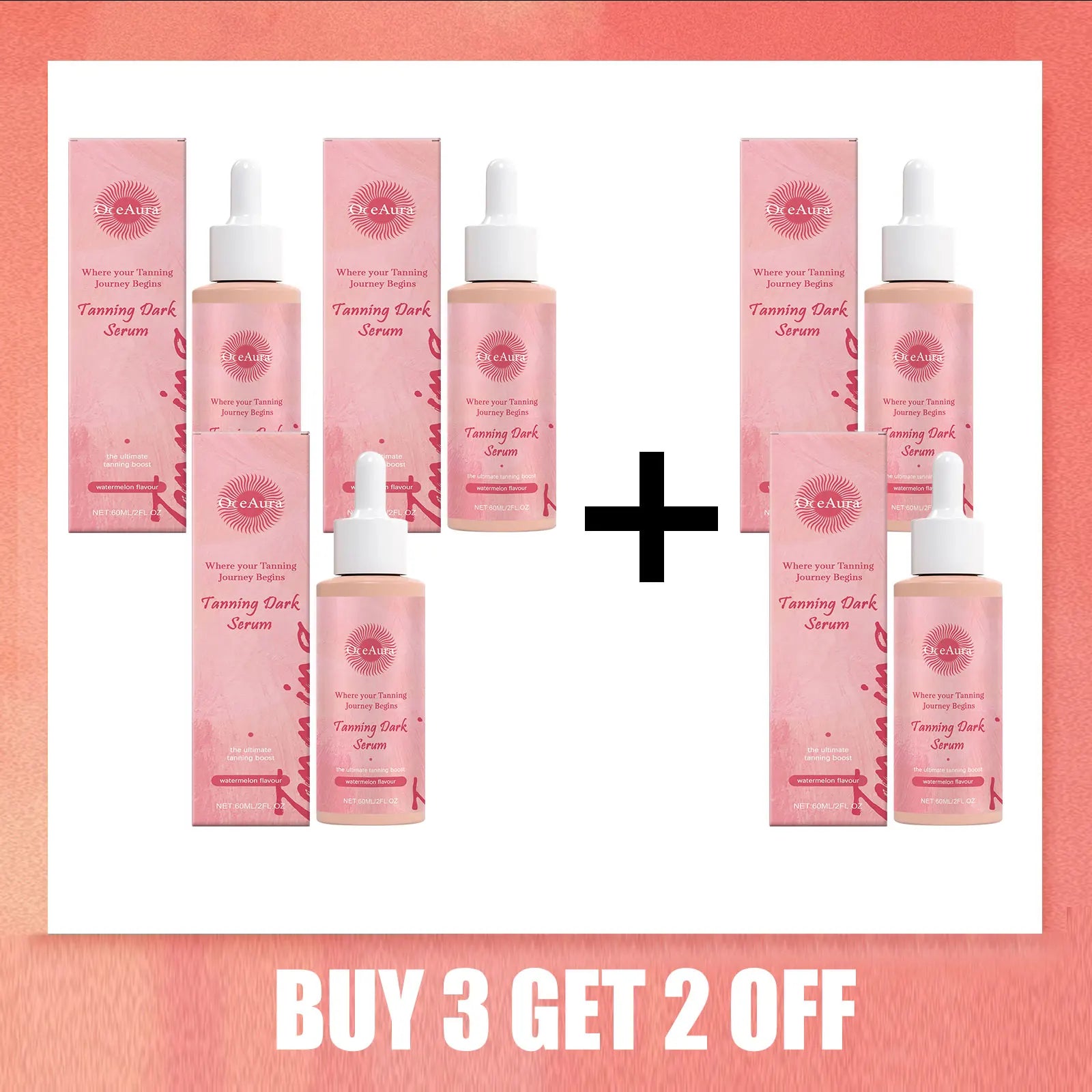 1/3/5pcs Oceaura Tanning Serum Sunless Self Tanner Lasting Solarium Suntan Skin Moisturizing Repair Face Body Bronzing Tan Drop Oasis Select Buy 3 Get 2 Free
