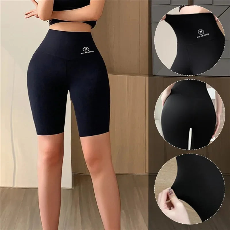 Women Butt Lifting Yoga Shorts Elastic Workout High Waist Tummy Control Ruched Booty Pants Seamless Gym Compression Tights Oasis Select