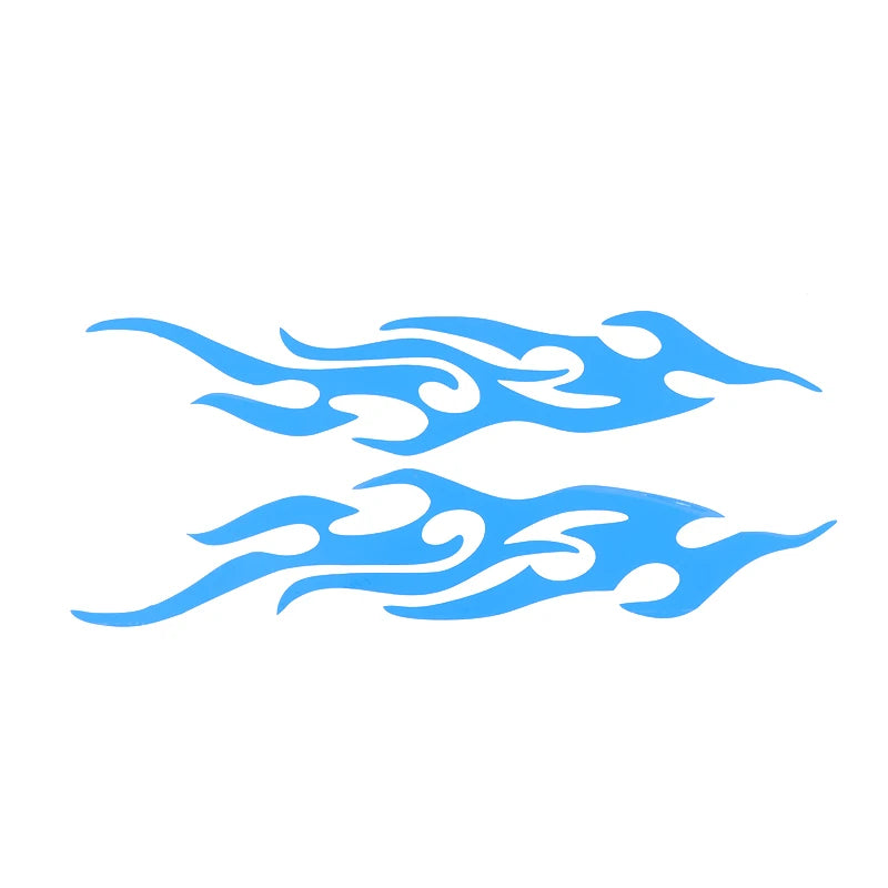 Car Stickers Modified Flame Reflective Sticker Auto Exterior Accessories Decals Moto Body Decor Voiture Car Decoration Oasis Select Blue
