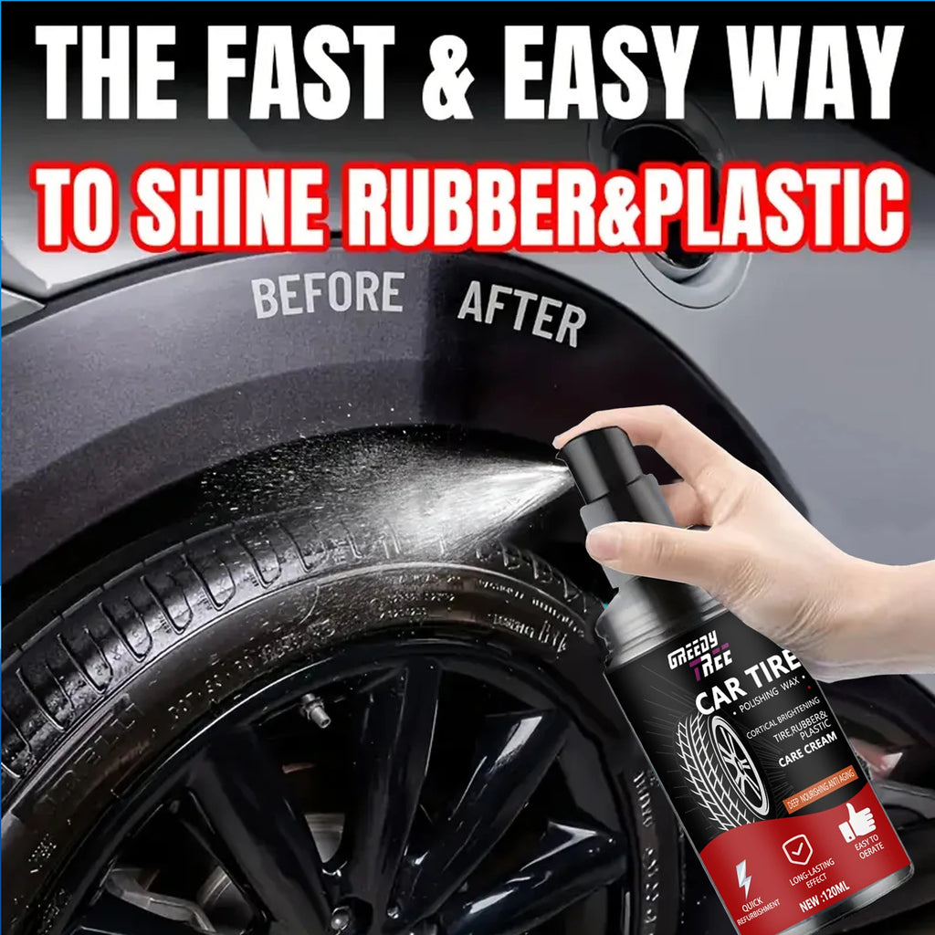 Pure Black Tire Wax – Rubber, Plastic & Leather Shine 120ml