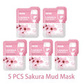 LAIKOU Sakura Moisturizing Facial Mask Hydrating Sleeping Face Sheet Masks Repairing & Nourishing Night Face Mask Skin Care 5pcs Oasis Select Sakura