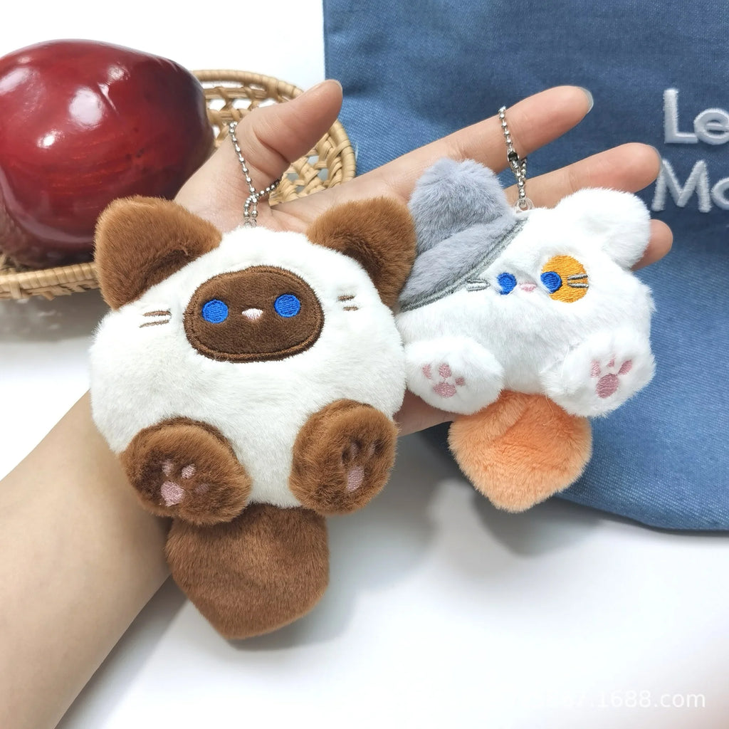 1-20PCS Cute Plush Long Tail Cat Pendant Cat Doll Doll School Bag Charm Key Charm Children's Birthday Gift Holiday Friend Gift Oasis Select