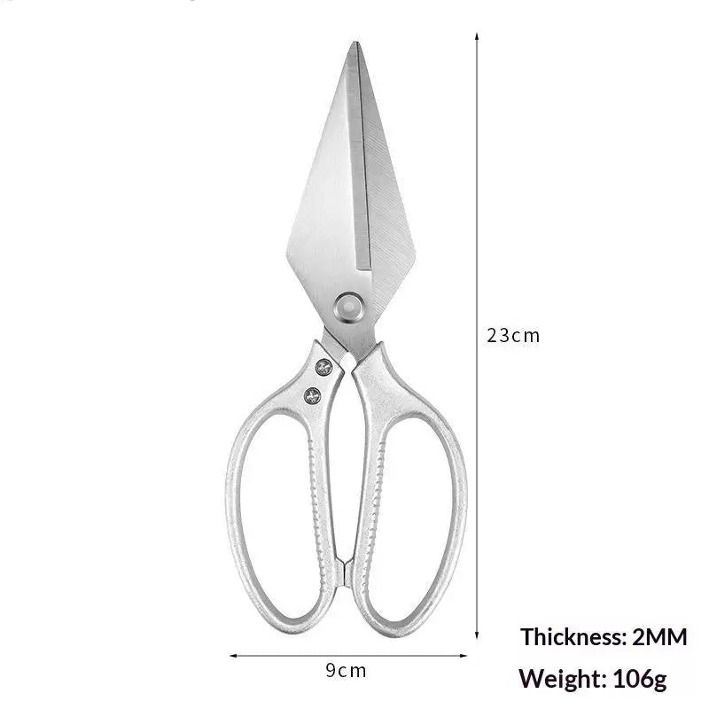 Kitchen Scissors Sharp Thickened Stainless Steel Blades Nonslip Handle 1Pcs for Cutting Poultry Meat Vegetable Seafood Oasis Select