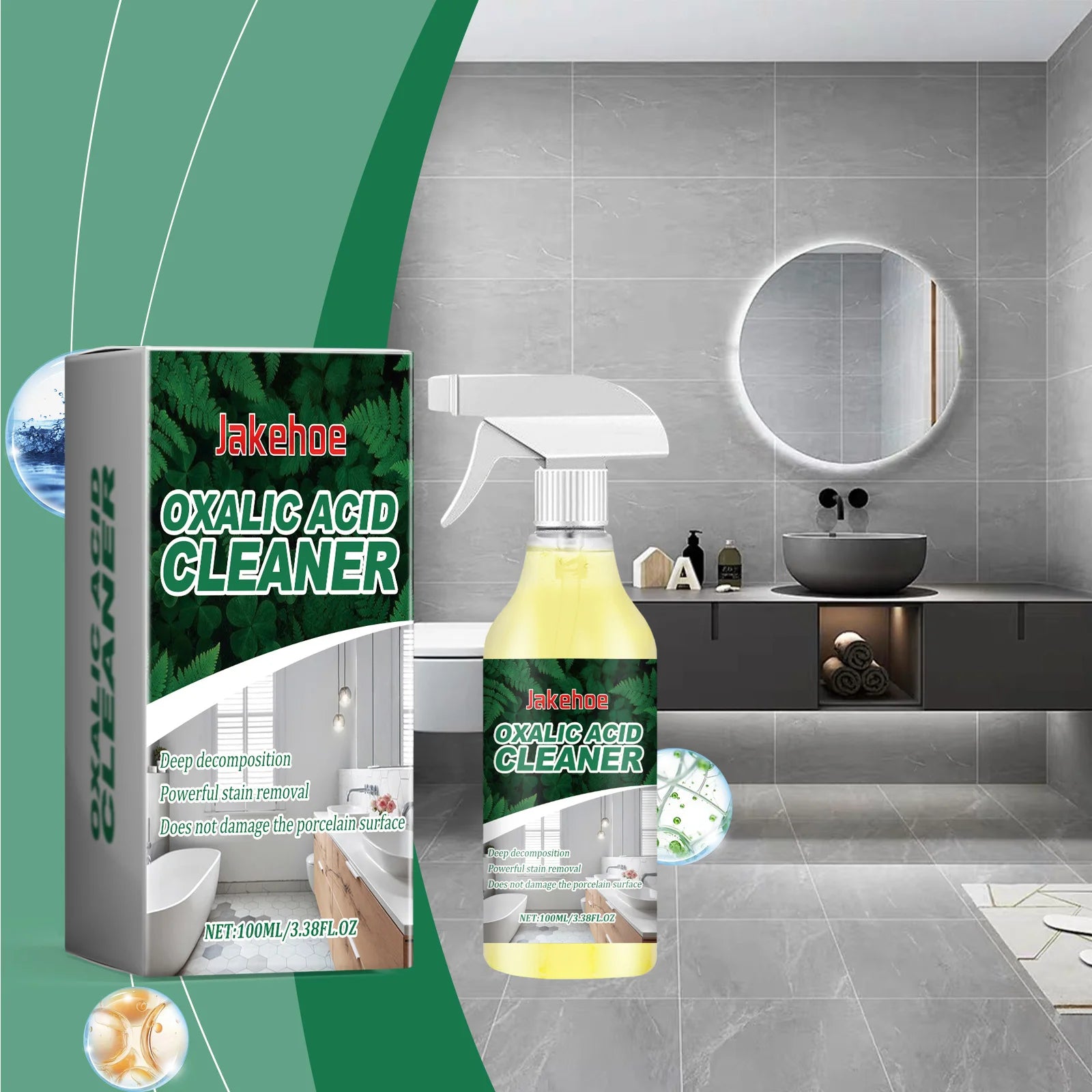 Jakehoe Oxalic Acid Cleaner Toilet Cleaning Stain And Urine Stain Removal Cleaning Agent Remove Urine Stains And Yellow Dirt Oasis Select