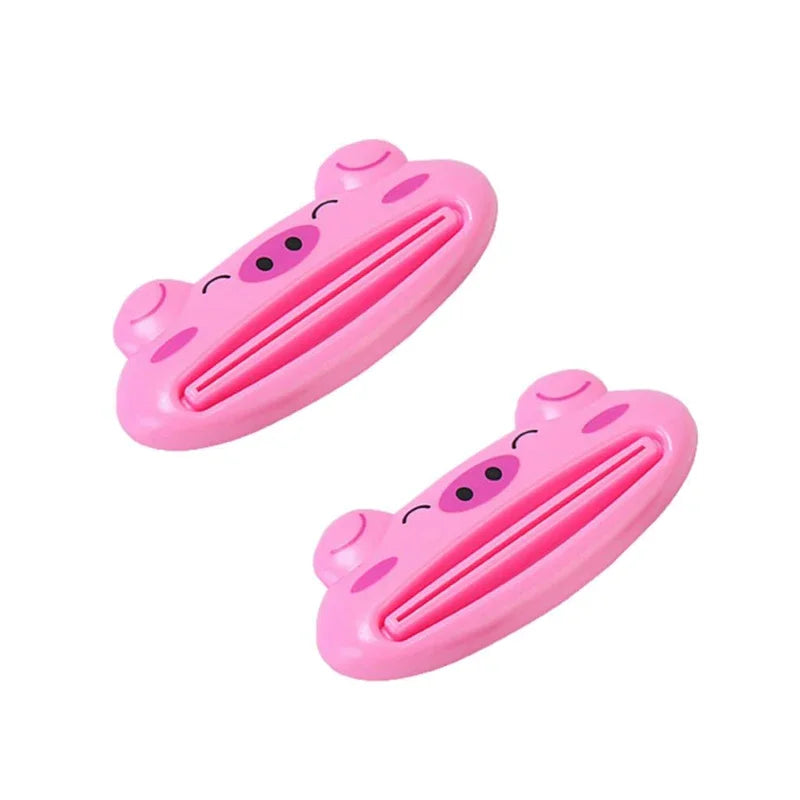 1/2/3pcs Cute Animal Multifunction Squeezer / Toothpaste Squeezer Home Commodity Bathroom Tube Cartoon Toothpaste Dispenser Oasis Select 2pcs pink pig