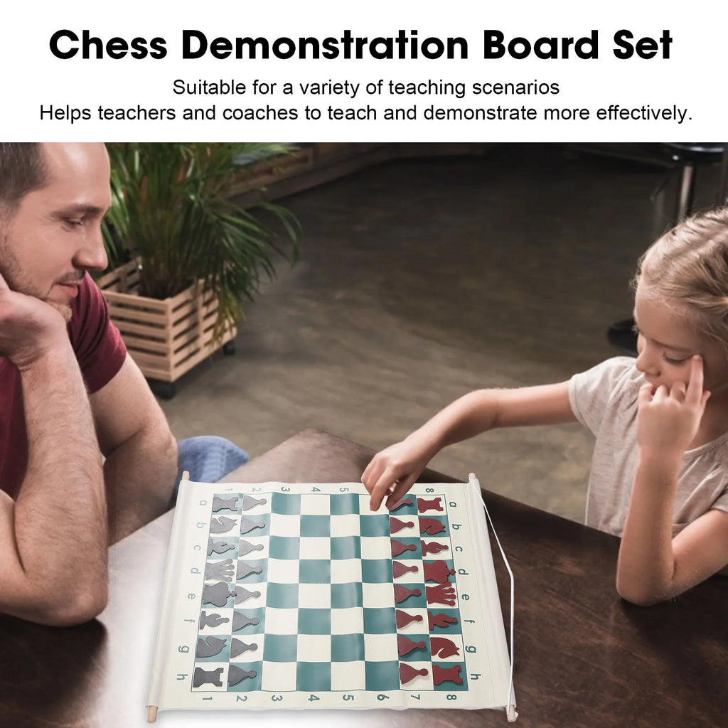 Chess Teaching Demonstration Board Chess Demonstration Board Set Foldable Easy To Use Educational Portable for School for Home Oasis Select