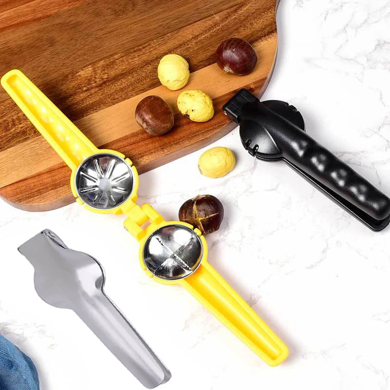 2 in 1 Chestnut Machine Chestnut Sheath Cutter Opener Clamp Cut for Nuts Cracker Stainless Steel Kitchen Accessories Gadgets Oasis Select
