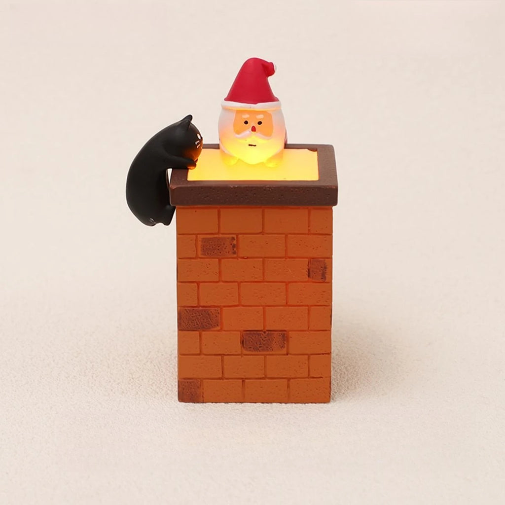 A Glowing Chimney Magnetic Fridge Magnets Creative Christmas Gifts Santa Claus Night Light Decorations Oasis Select Default Title