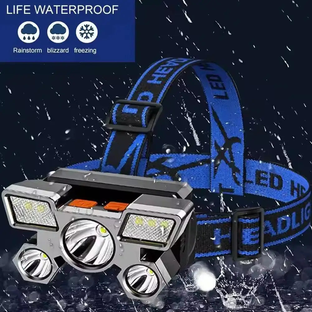 Rechargeable LED Headlamp 600 Lumens | 4 Modes, IPX4 Rechargeable Headlamp Oasis Select